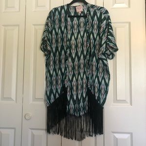 Geometric Print Kimono